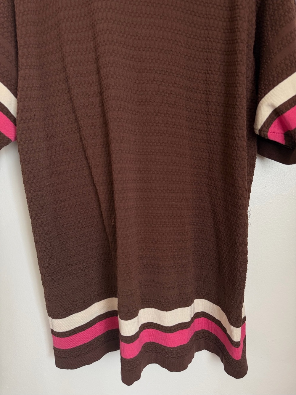 Golf Wang Caddy Stripped Polo Men Size XXL Brown Pink White Pullover - Picture 8 of 8